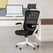 Costway Ergonomic Office Chair with Adjustable Lumbar Support Rocking Backrest Armrests Black/White